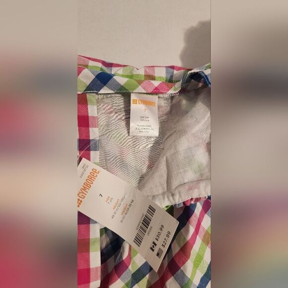 New Gymboree Girls Gingham Multicolor Dress Size 7 - Picture 4 of 7